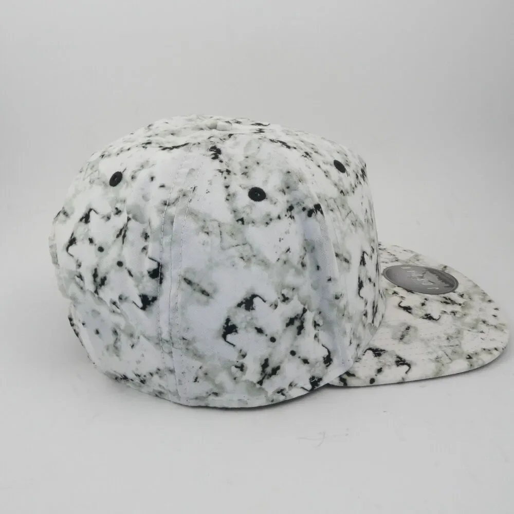 Air Jordan Hat Men White Black Seasonal Print Jumpman Snap Back Cap -RARE-